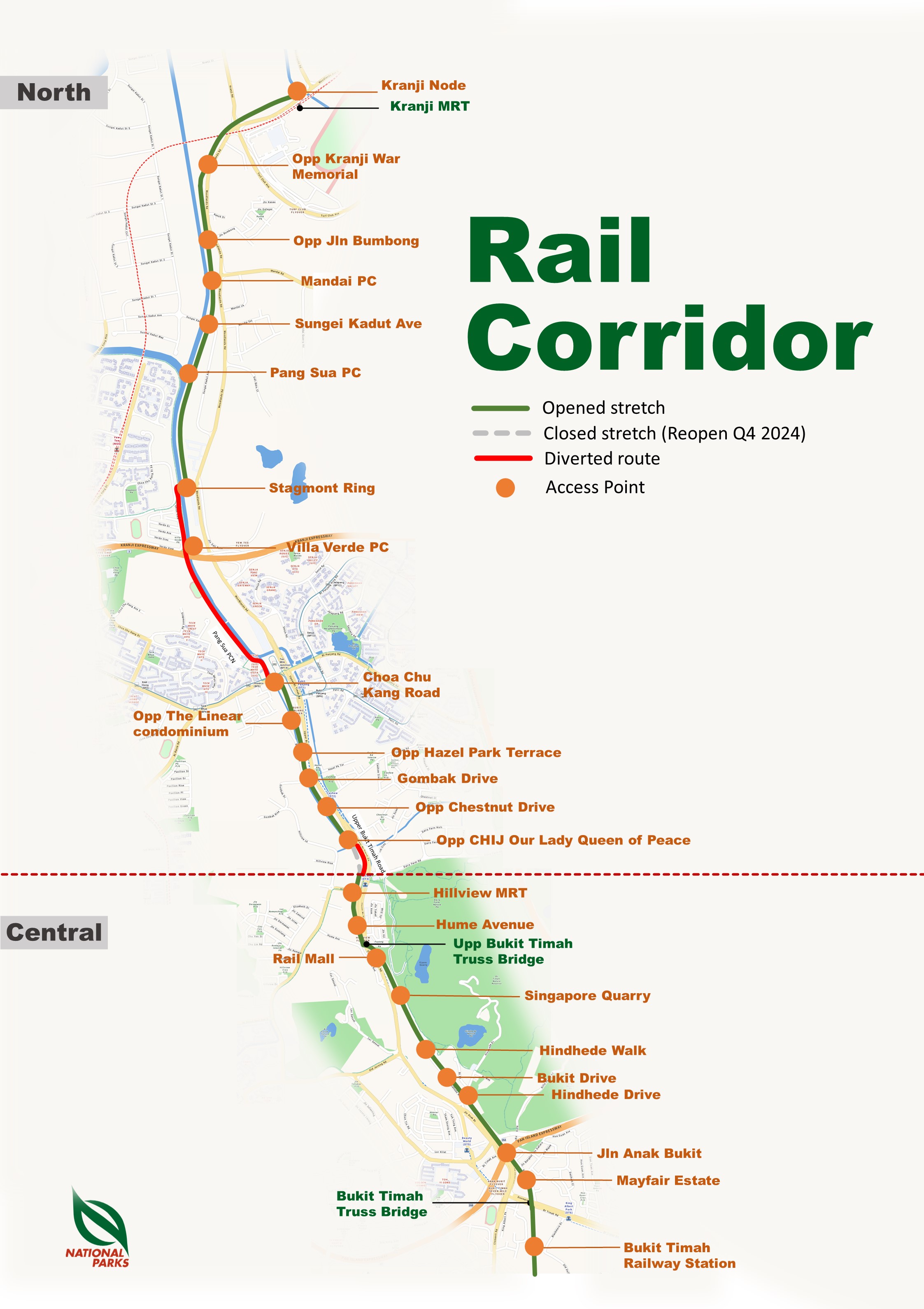 Rail Corridor North Map as of 3 Nov 23
