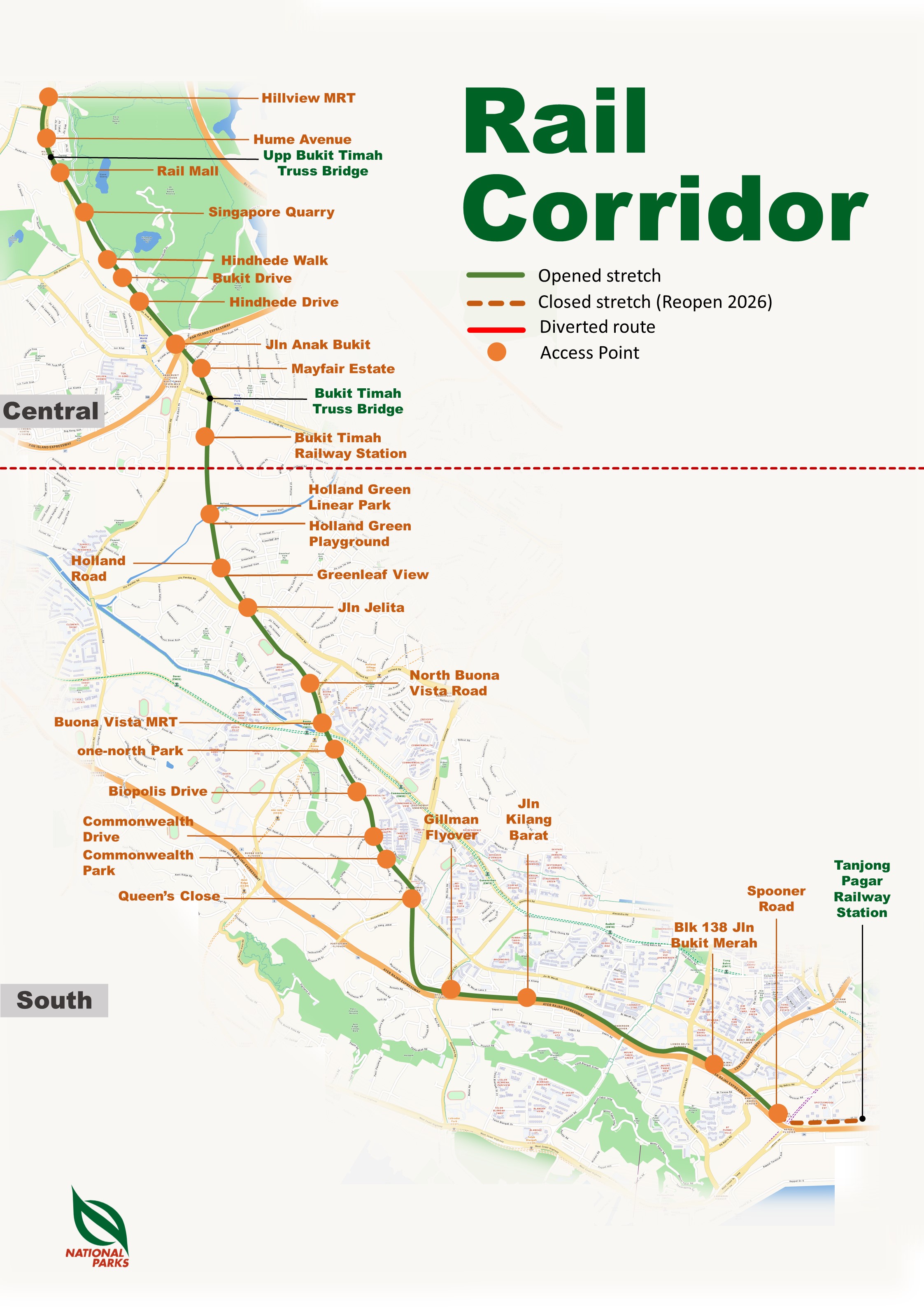 Rail Corridor South Map as of 3 Nov 23